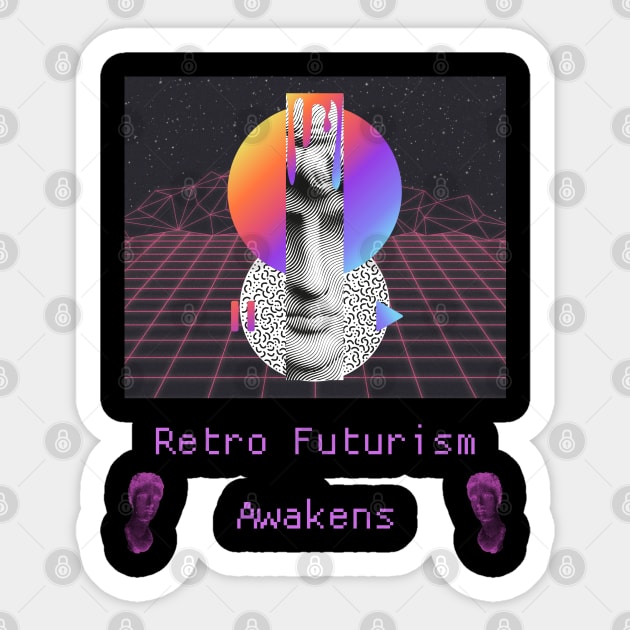 retrofuturism Sticker by vaporgraphic